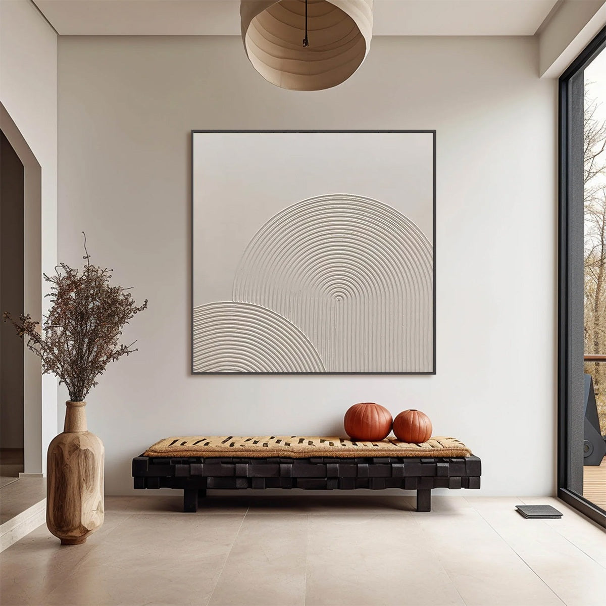 SANDSTONE ARCHES: Textured Minimalist Abstract Oil Painting