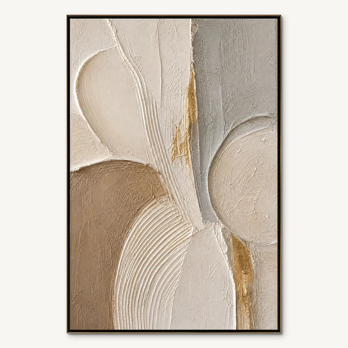 SCULPTED QUIET: Neutral Sculpted Relief Abstract