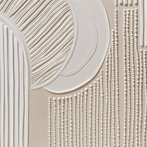 SCULPTED SERENITY: Textured Minimalist Abstract Wall Art