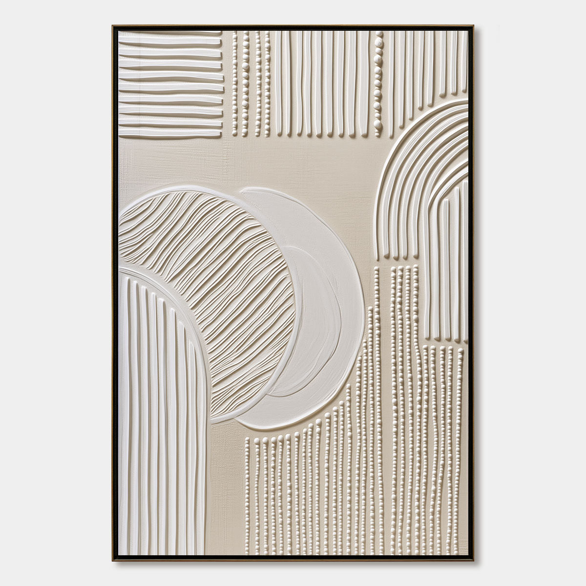 SCULPTED SERENITY: Textured Minimalist Abstract Wall Art