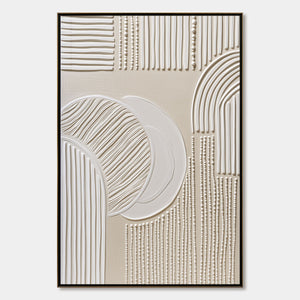 SCULPTED SERENITY: Textured Minimalist Abstract Wall Art