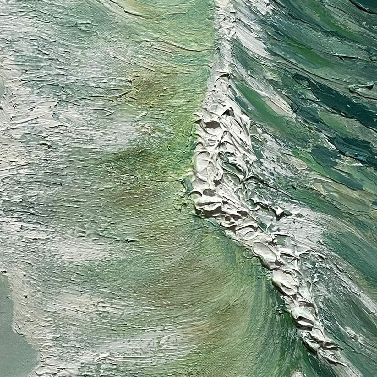 SEASHORE SERENADE: Textured Impasto Beach Oil Painting