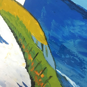 SEASIDE COTTAGE: Impasto Coastal Landscape Oil Painting