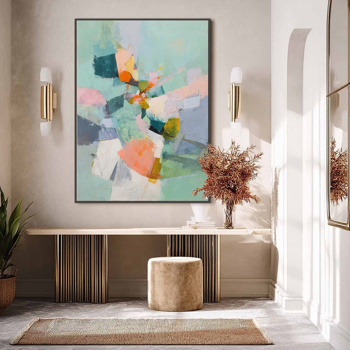 SERENDIPITY: Colorful Modern Abstract Composition Painting