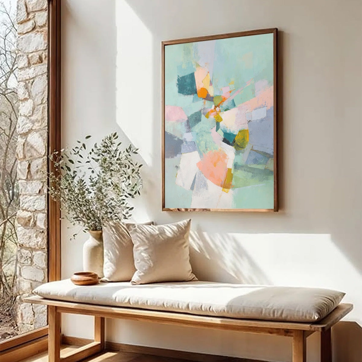 SERENDIPITY: Colorful Modern Abstract Composition Painting