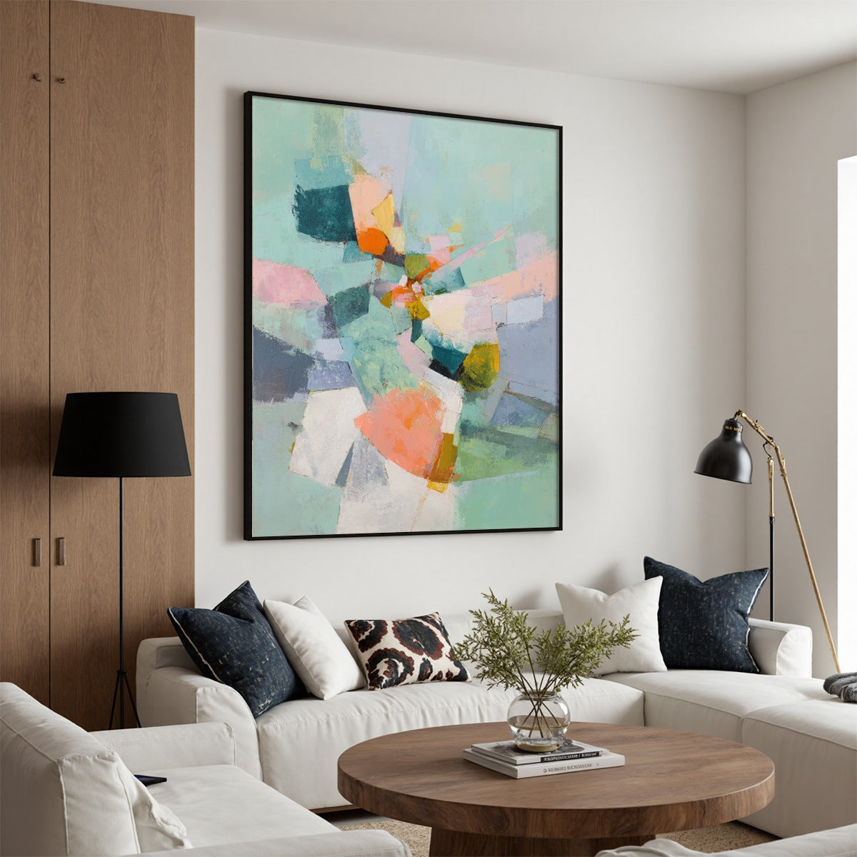 SERENDIPITY: Colorful Modern Abstract Composition Painting