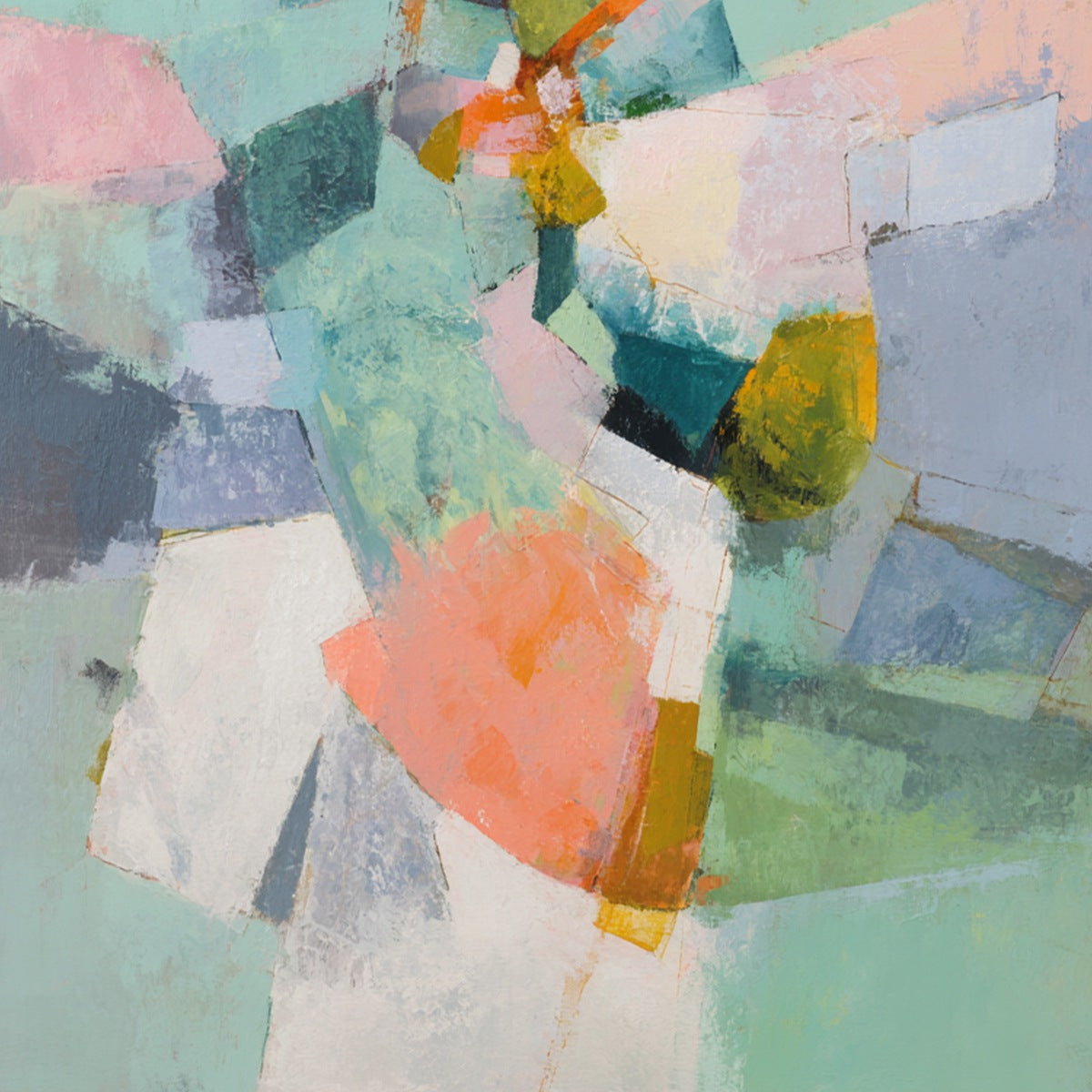 SERENDIPITY: Colorful Modern Abstract Composition Painting