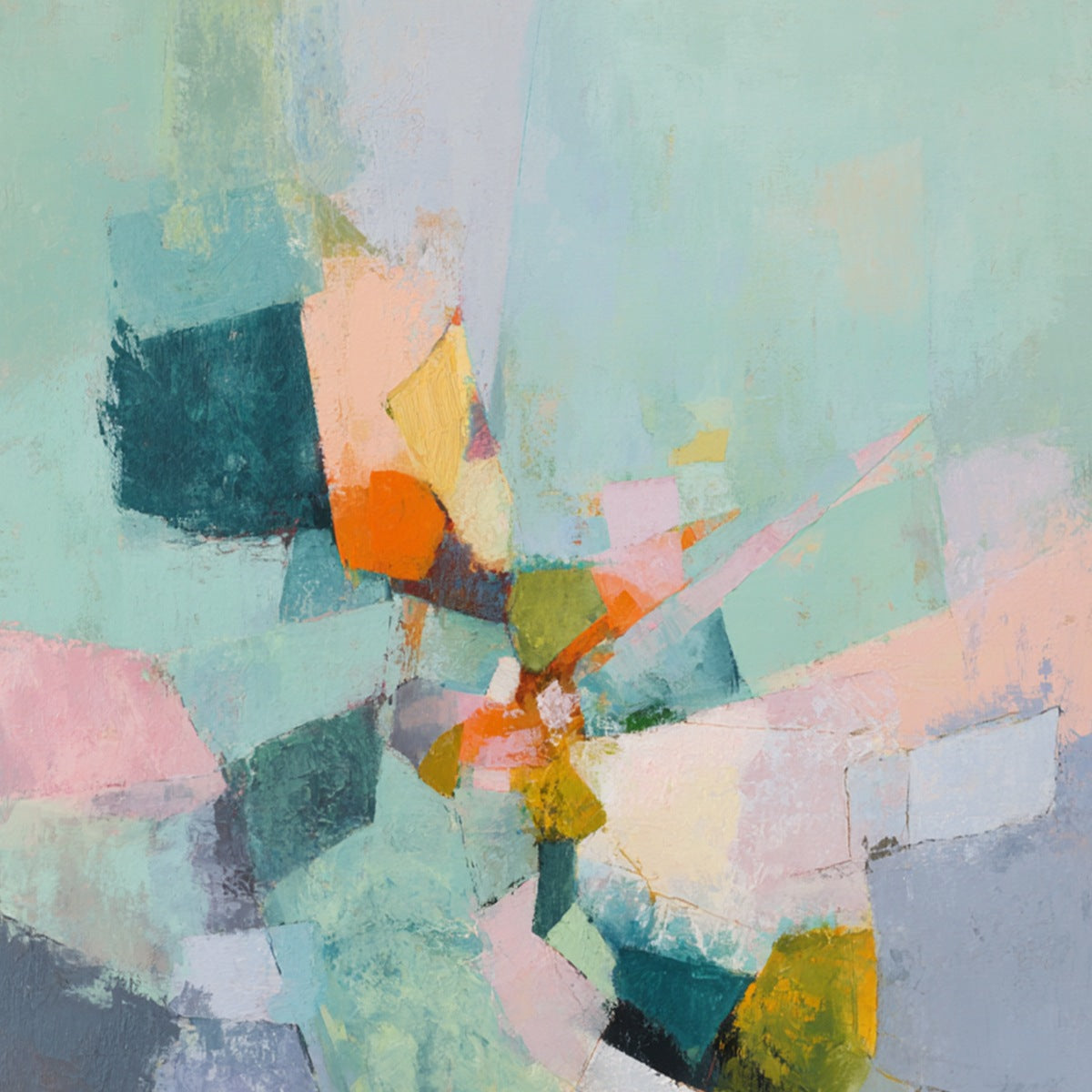 SERENDIPITY: Colorful Modern Abstract Composition Painting