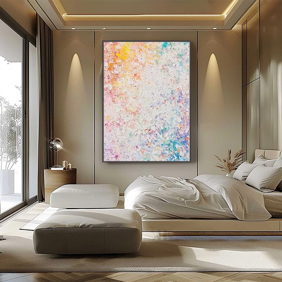 SERENDIPITY: Original modern wall art, textured abstract oil painting