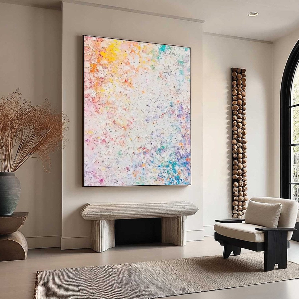 SERENDIPITY original abstract oil painting with vibrant impasto texture