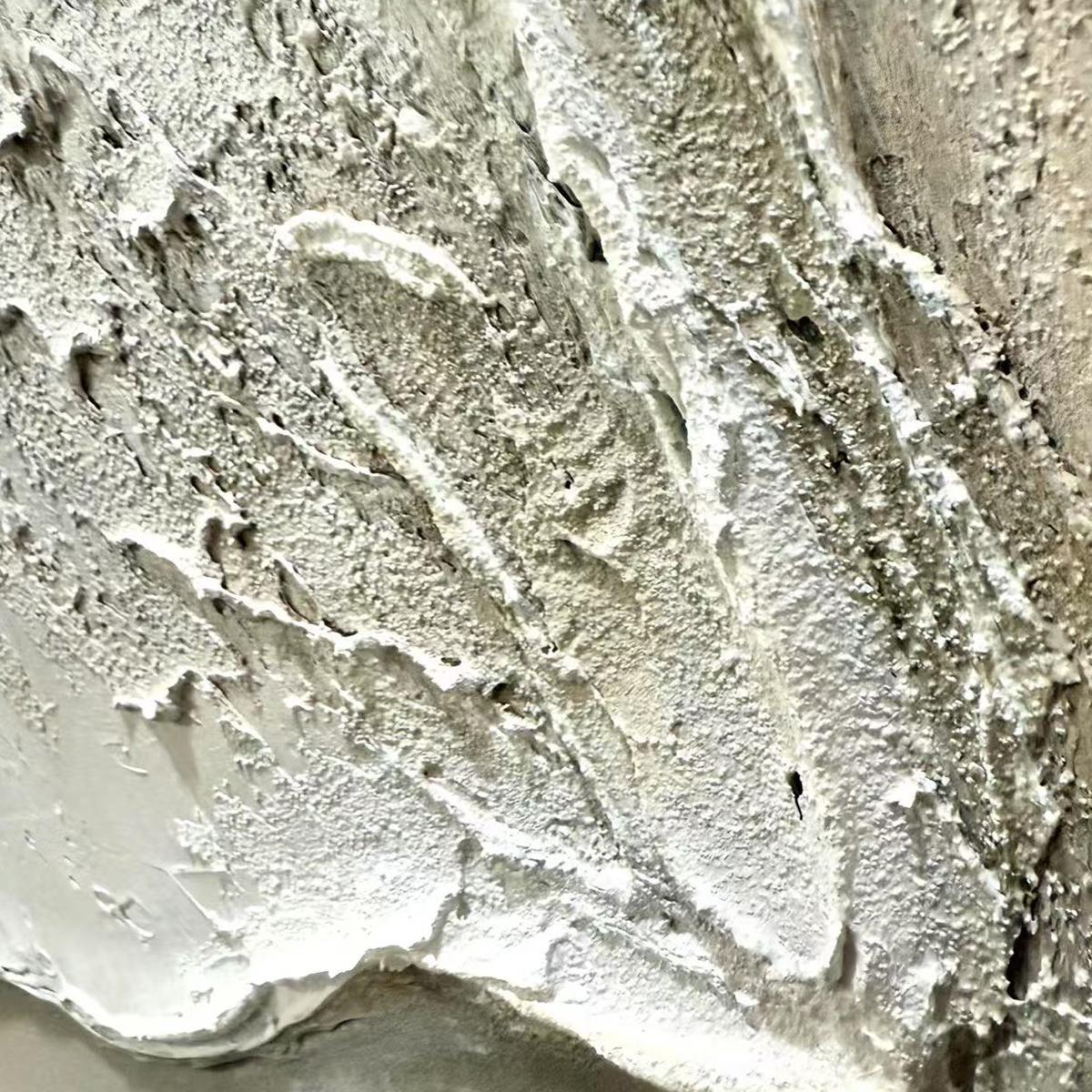 Ready to Ship ｜Serene Pathways: Minimalist Beige Impasto Oil Wall Art