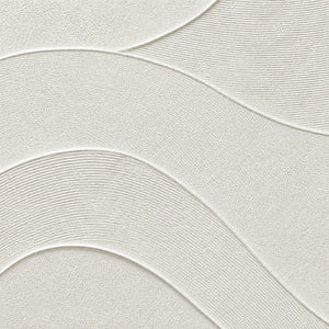 Textured white minimalist Wabi Sabi wall art with flowing curved lines