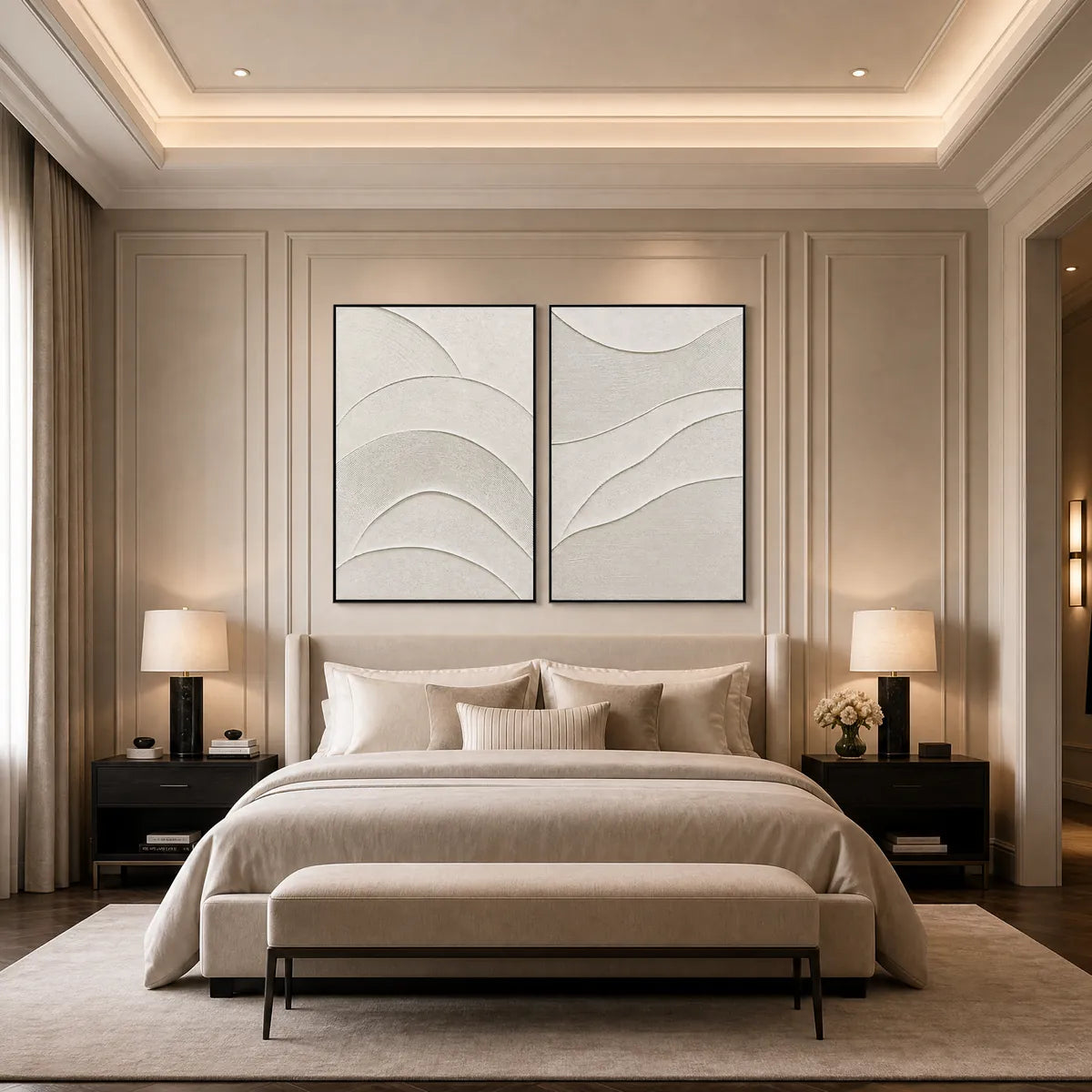 SERENE RHYTHM: Minimalist Textured Wabi Sabi Wall Art Set