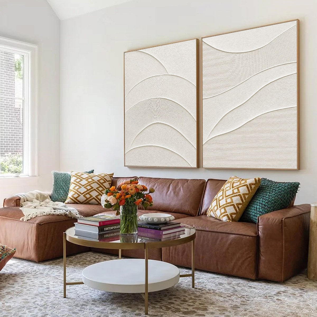 SERENE RHYTHM: Minimalist Textured Wabi Sabi Wall Art Set