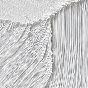 SERENE RIFT: Large Textured White Minimalist Abstract Painting