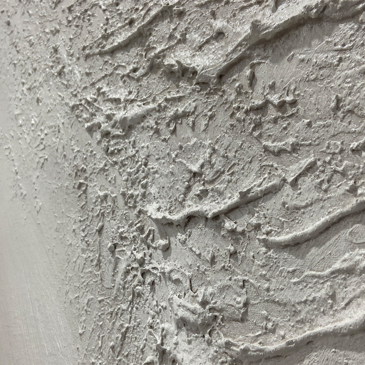 SERENE PATHWAYS: Minimalist Beige Textured Impasto Oil Painting