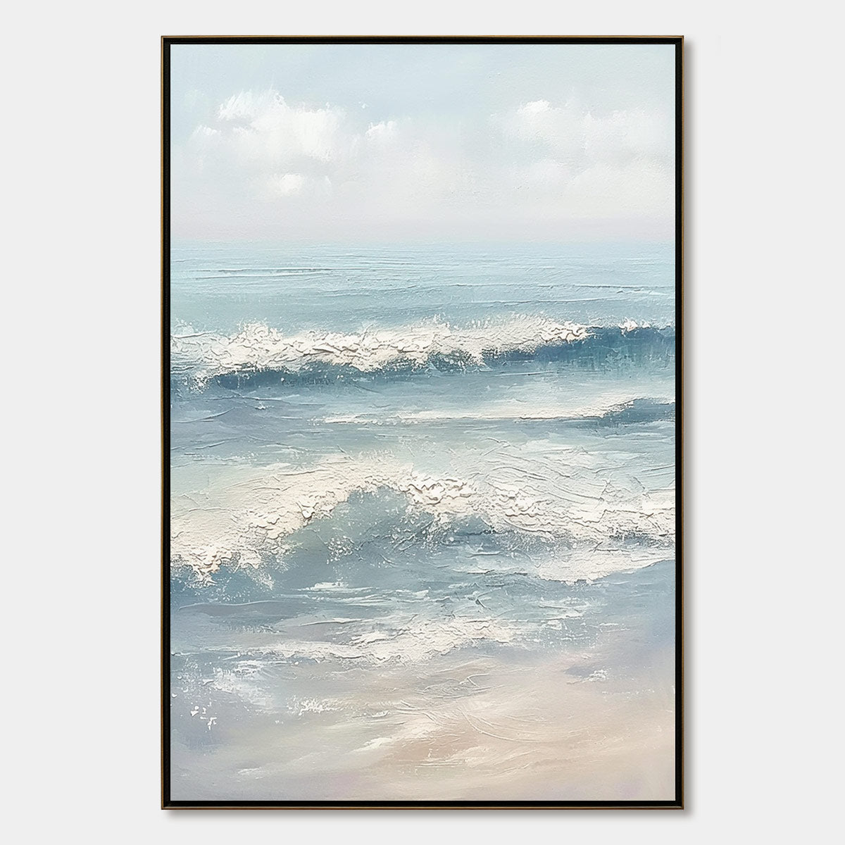 SERENE SHORE: Textured Minimalist Coastal Seascape