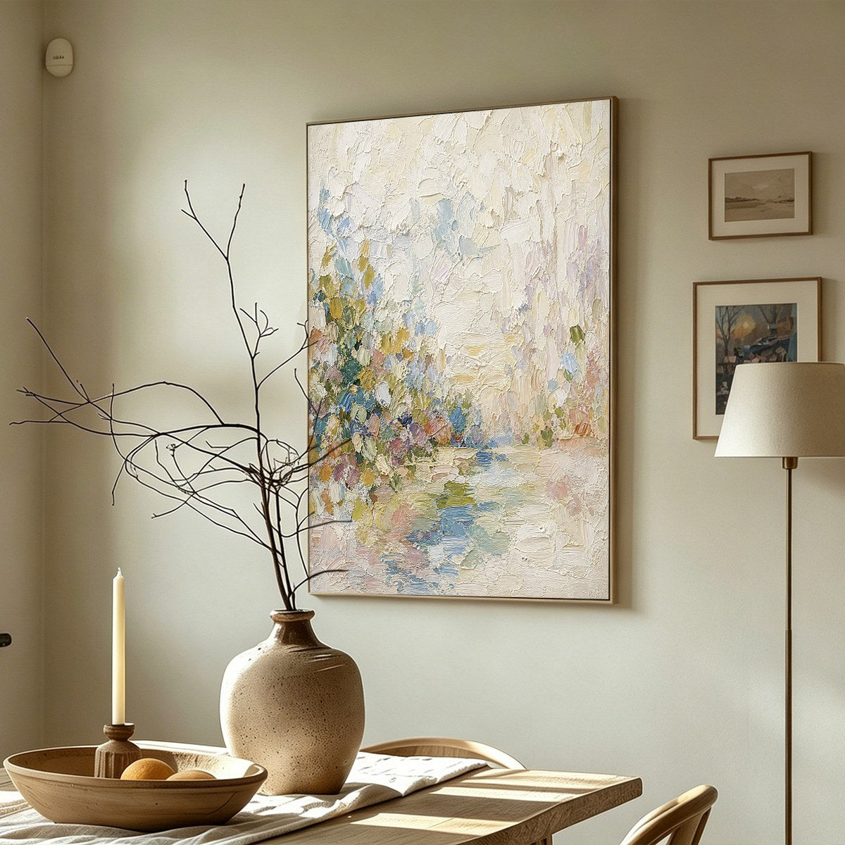SERENITY: Textured Abstract Landscape Oil Painting