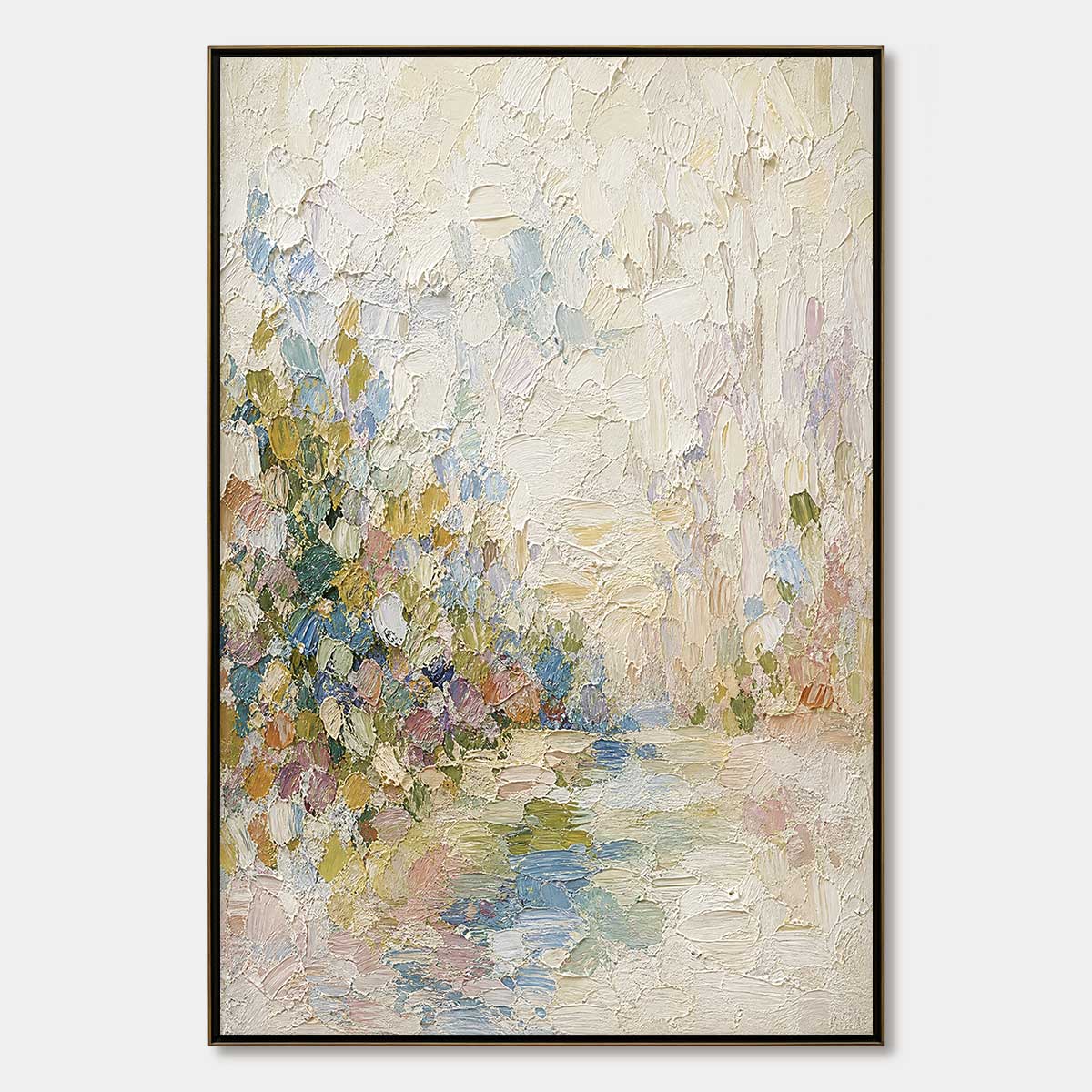 SERENITY: Textured Abstract Landscape Oil Painting
