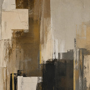 SHADOW GOLD: Neutral Black Gold Abstract