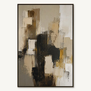 SHADOW GOLD: Neutral Black Gold Abstract