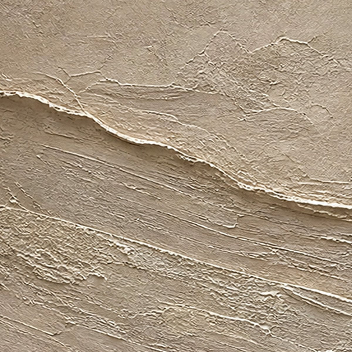 SHORELINE ECHO: Textured Beige Wabi Sabi Wall Art Set of 3