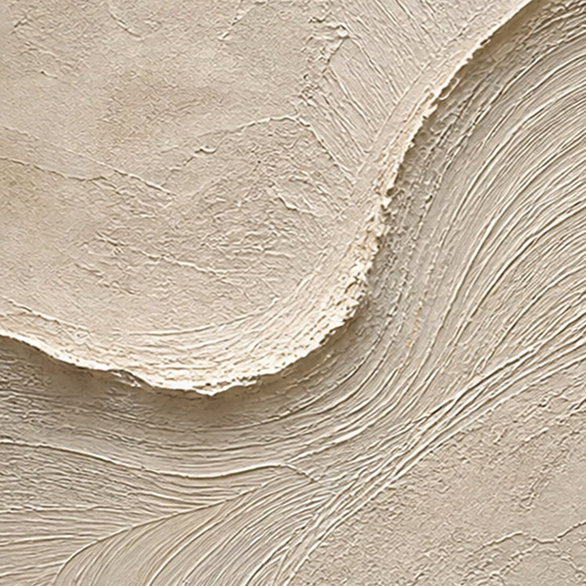 SHORELINE ECHO: Textured Beige Wabi Sabi Wall Art Set of 3