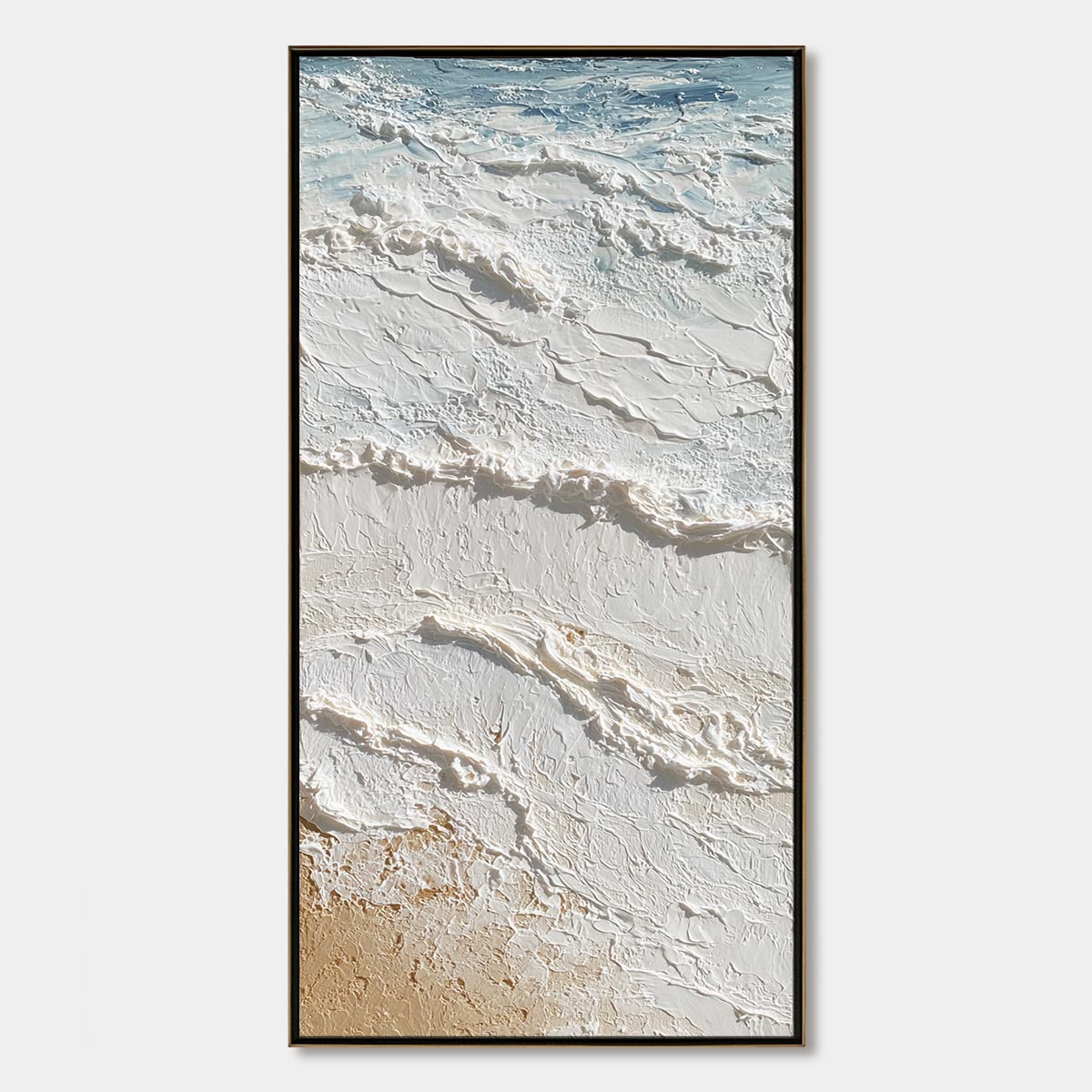 SHORELINE WHISPERS: Textured Wabi Sabi Coastal Painting