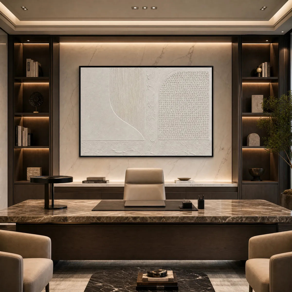 SILENT COMPOSITION: Large Textured Minimalist Wabi Sabi Wall Art