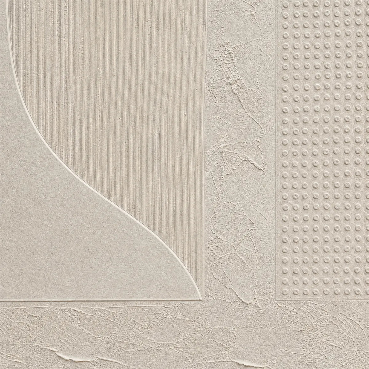 Beige textured minimalist Wabi Sabi wall art with layered abstract panels