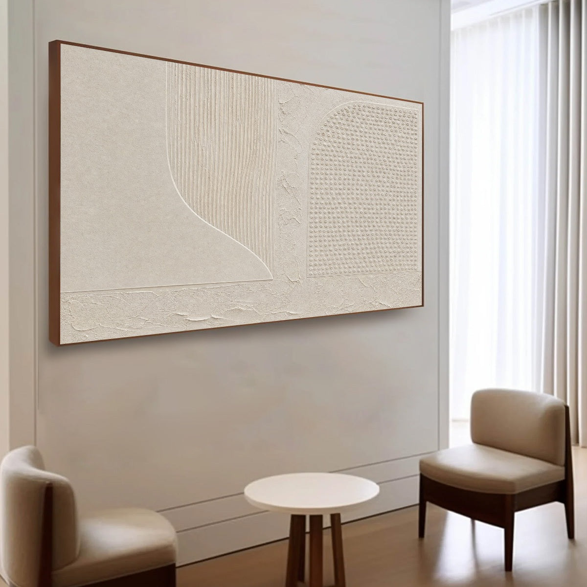SILENT COMPOSITION: Large Textured Minimalist Wabi Sabi Wall Art