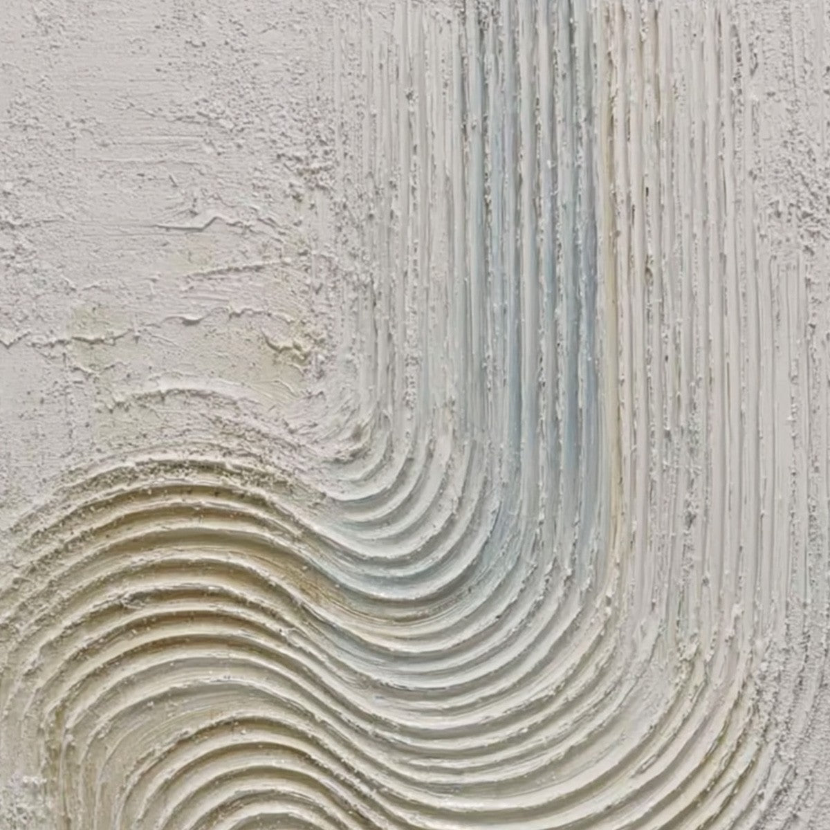 Silent Frequency: Minimalist 3D Textured Abstract Oil Painting