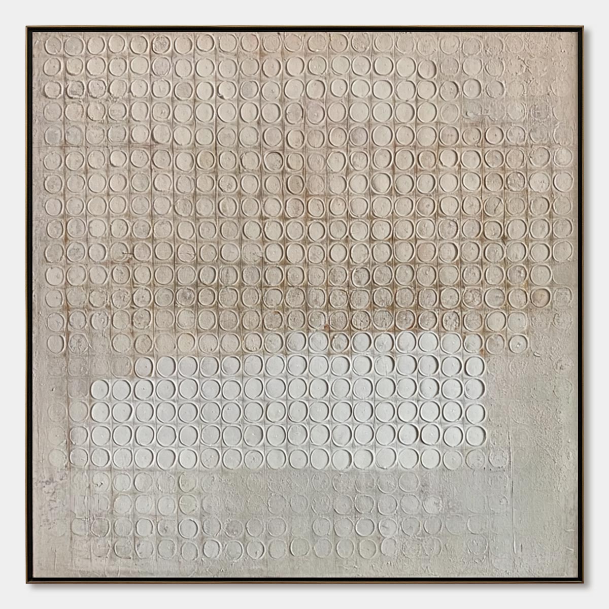 SILENT RHYTHM: Textured Wabi Sabi Abstract Painting in Neutral Tones