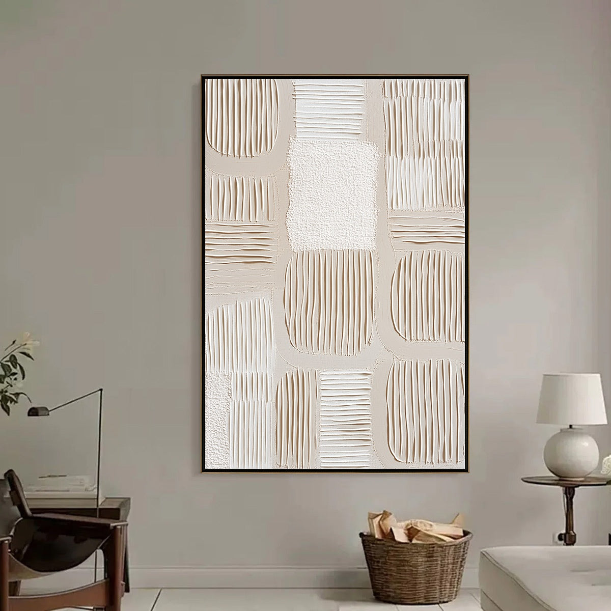 SILENT RHYTHMS: Textured Wabi Sabi Abstract Painting