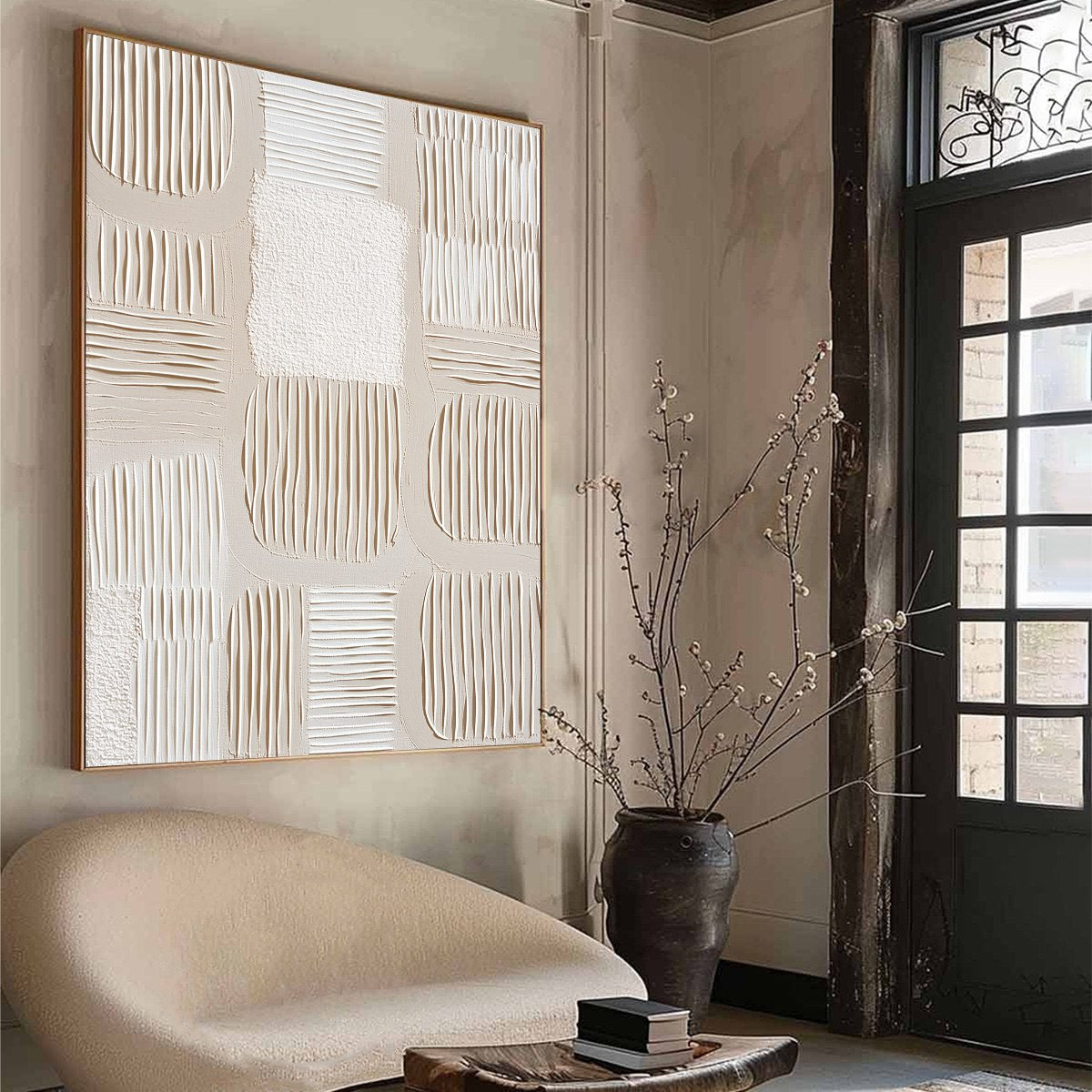 SILENT RHYTHMS: Textured Wabi Sabi Abstract Painting