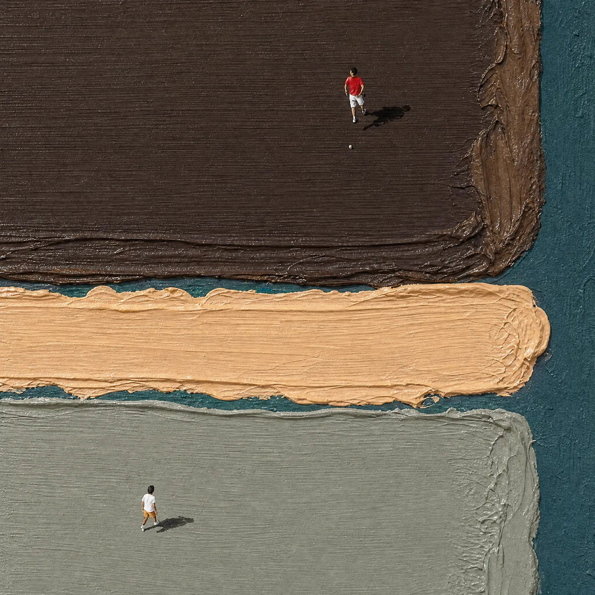 SILENT SWIMMERS: Minimal Swimmers Color Block Art