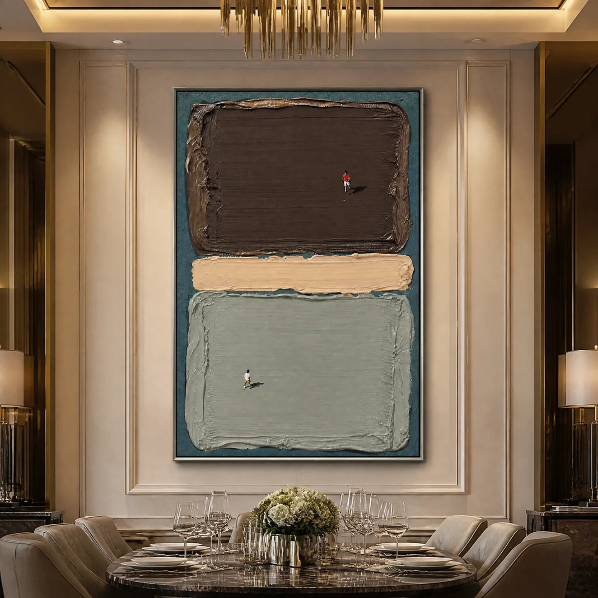 SILENT SWIMMERS: Minimal Swimmers Color Block Art