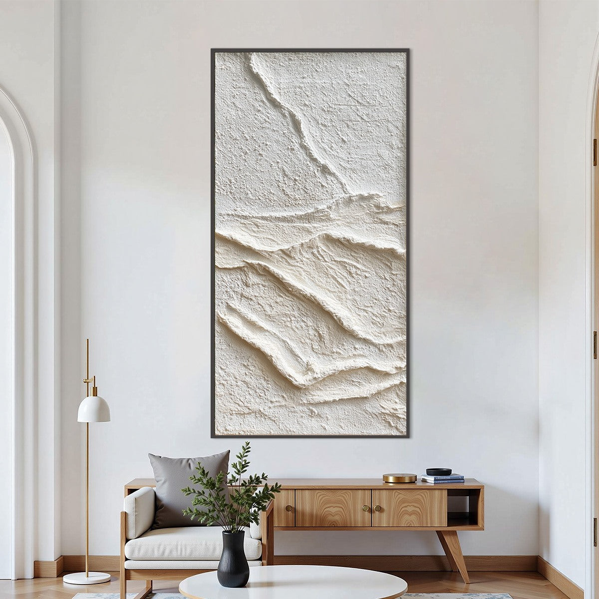 SILENT STRATA: Wabi Sabi Textured Minimalist Abstract Painting