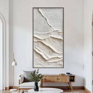 SILENT STRATA: Wabi Sabi Textured Minimalist Abstract Painting