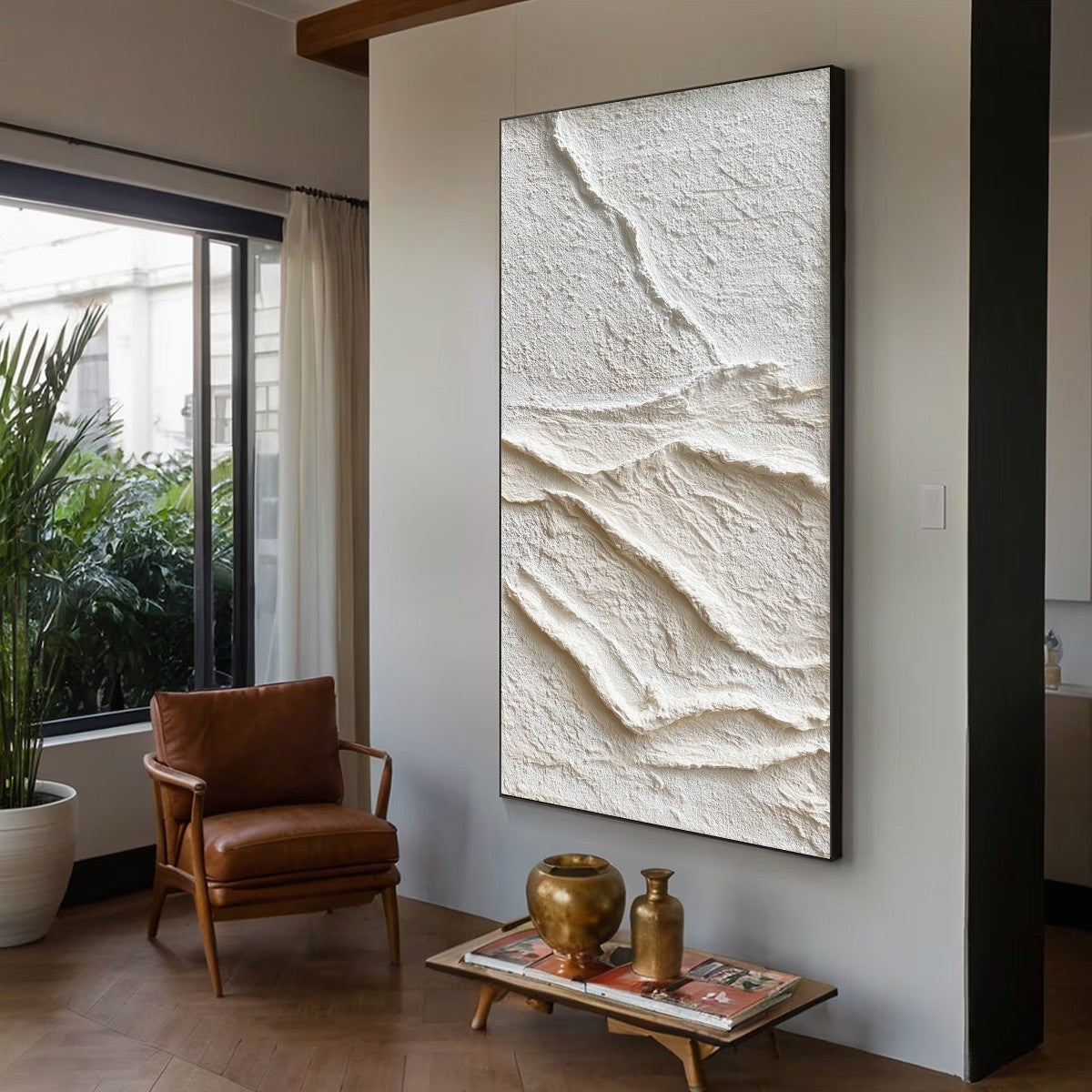 SILENT STRATA: Wabi Sabi Textured Minimalist Abstract Painting