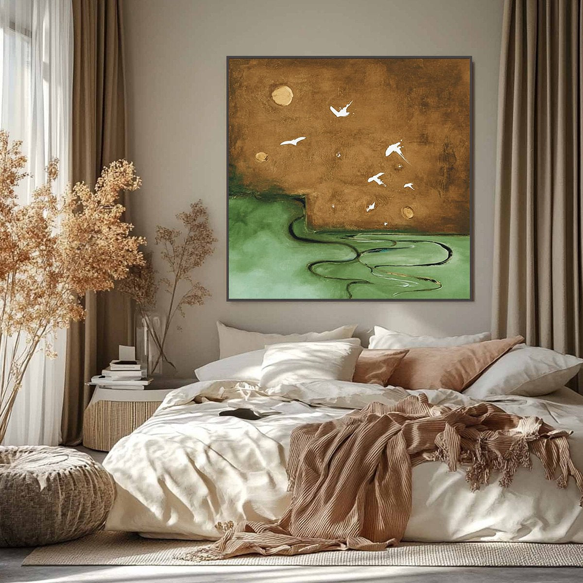 SOJOURN: Earthy Wabi Sabi Abstract Landscape Painting
