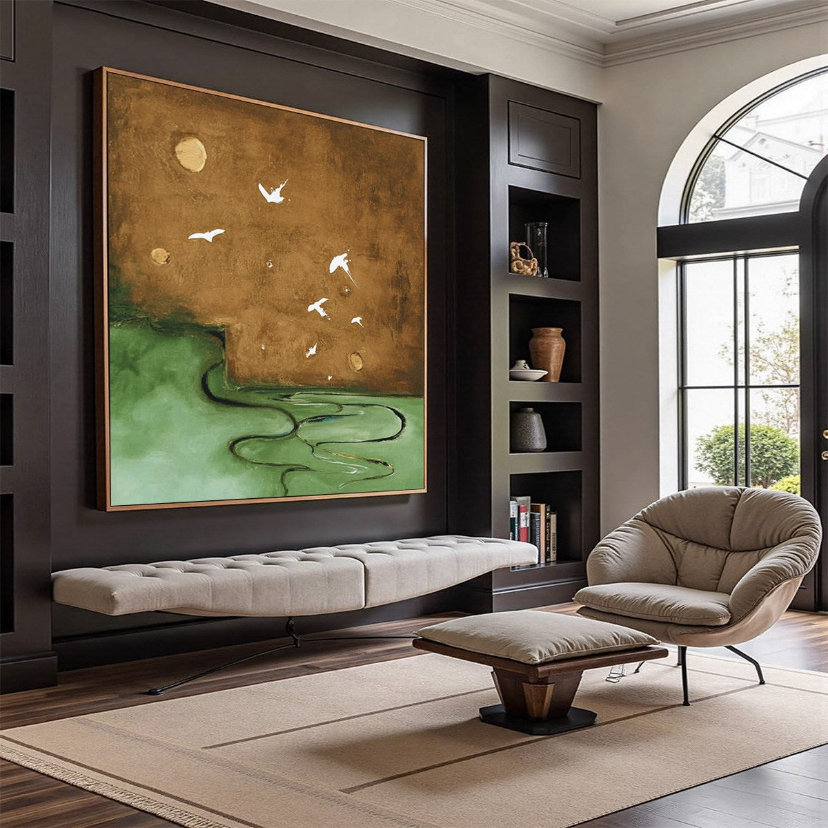 SOJOURN: Earthy Wabi Sabi Abstract Landscape Painting