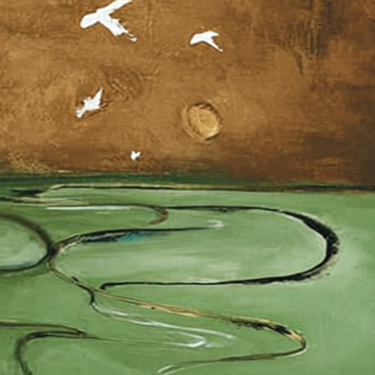SOJOURN: Earthy Wabi Sabi Abstract Landscape Painting
