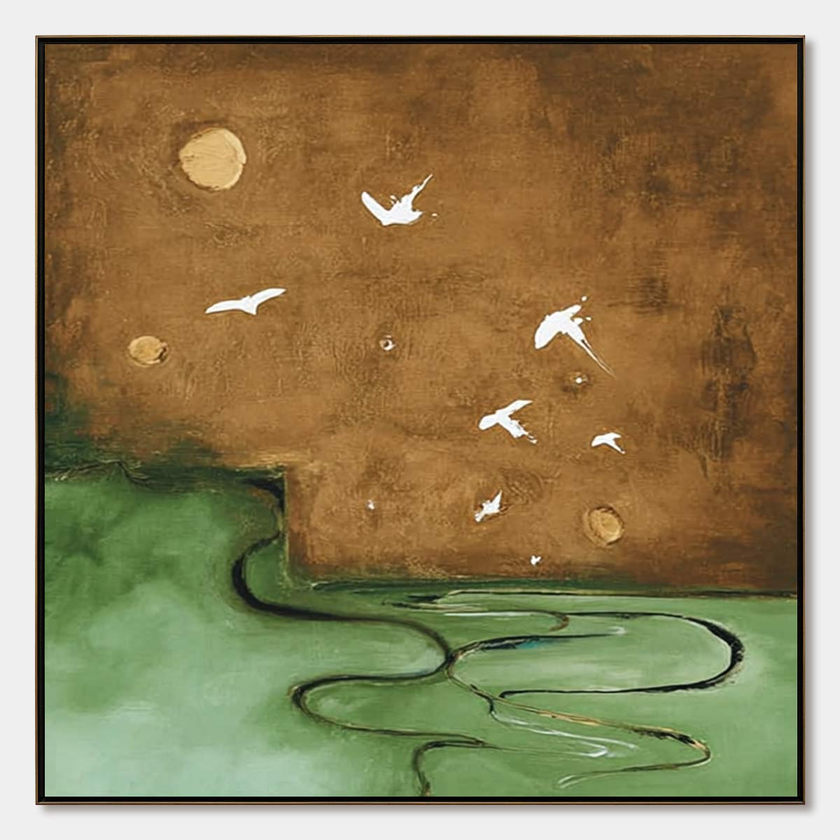 SOJOURN: Earthy Wabi Sabi Abstract Landscape Painting