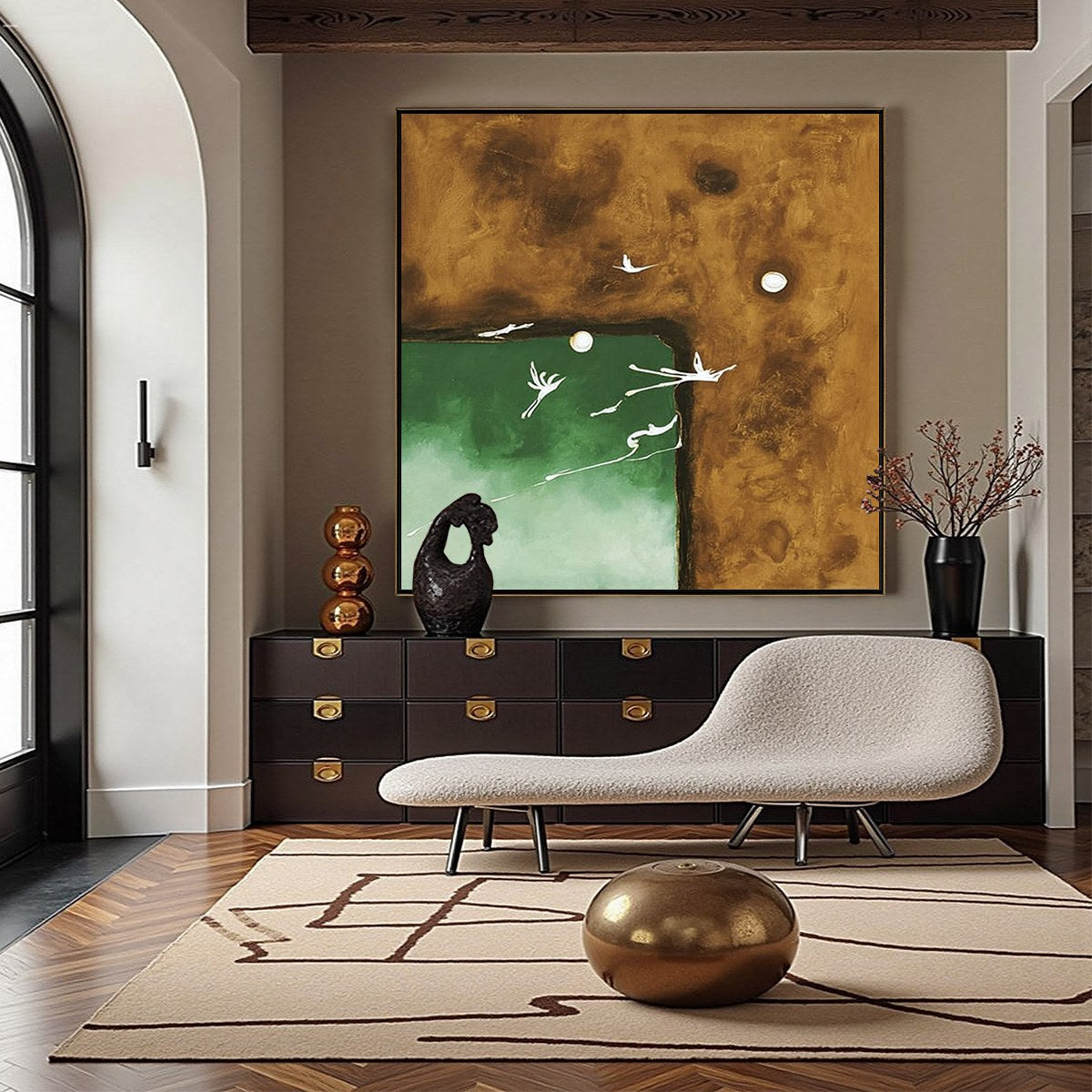 SOJOURN: Wabi Sabi Impasto Painting of an Avian Journey