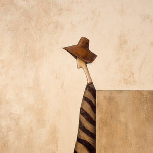 SOLITUDE: Minimalist Figurative Painting in Earthy Tones