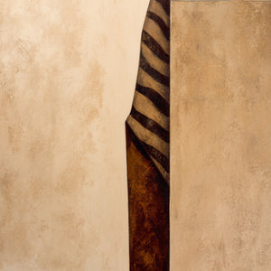 SOLITUDE: Minimalist Figurative Painting in Earthy Tones
