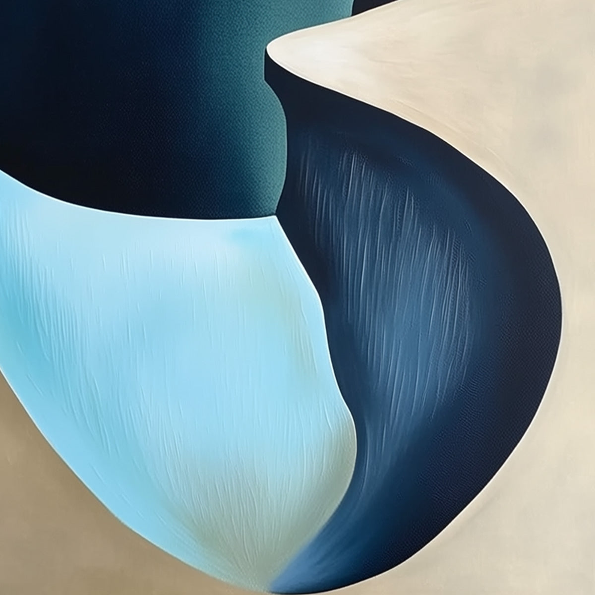 SOLITUDE'S EDGE: Minimalist Abstract Landscape with Figure Painting