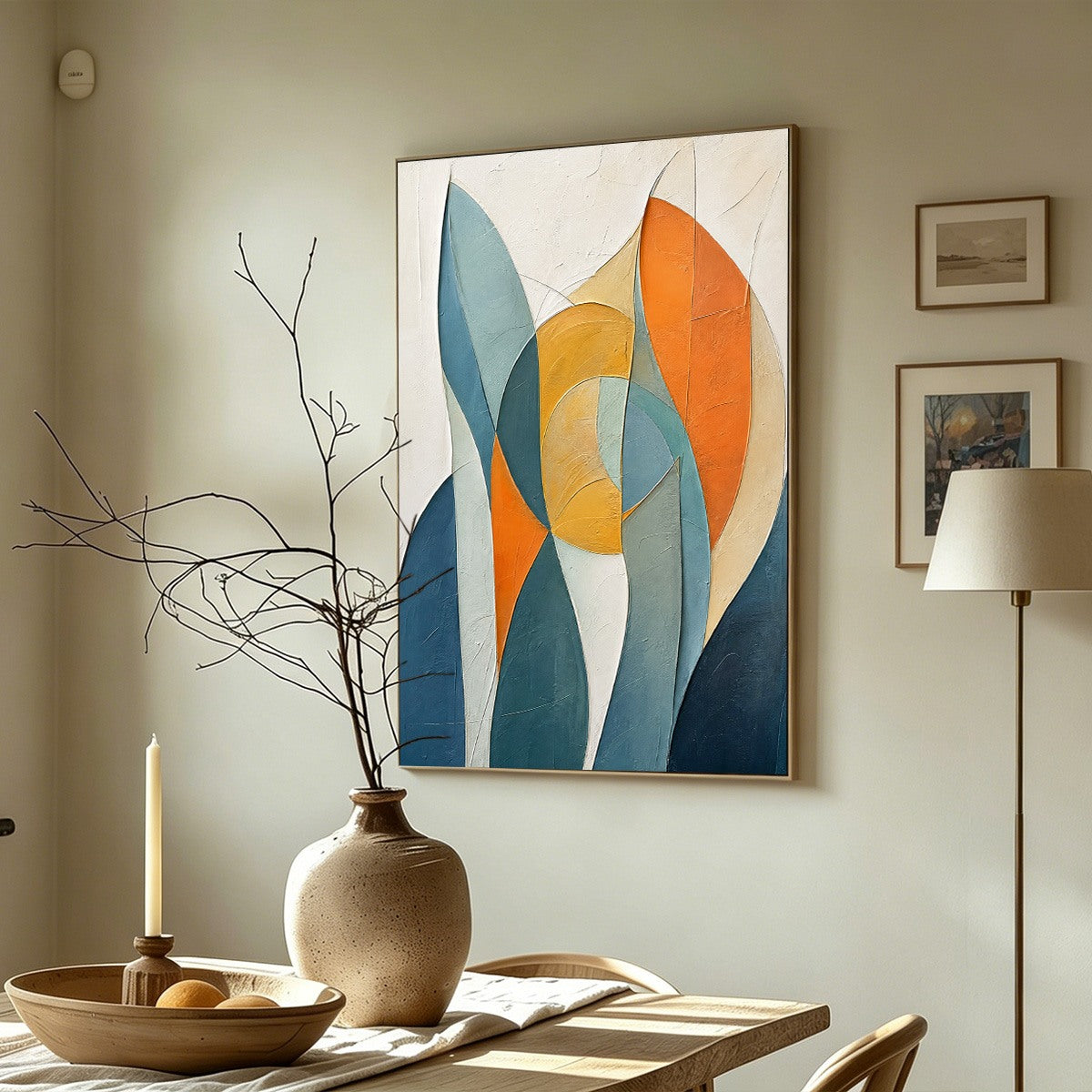 SOLSTICE: Textured Geometric Abstract Oil Painting