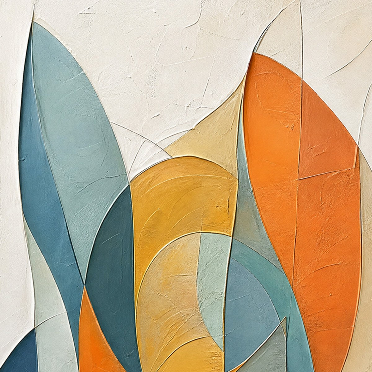 SOLSTICE: Textured Geometric Abstract Oil Painting